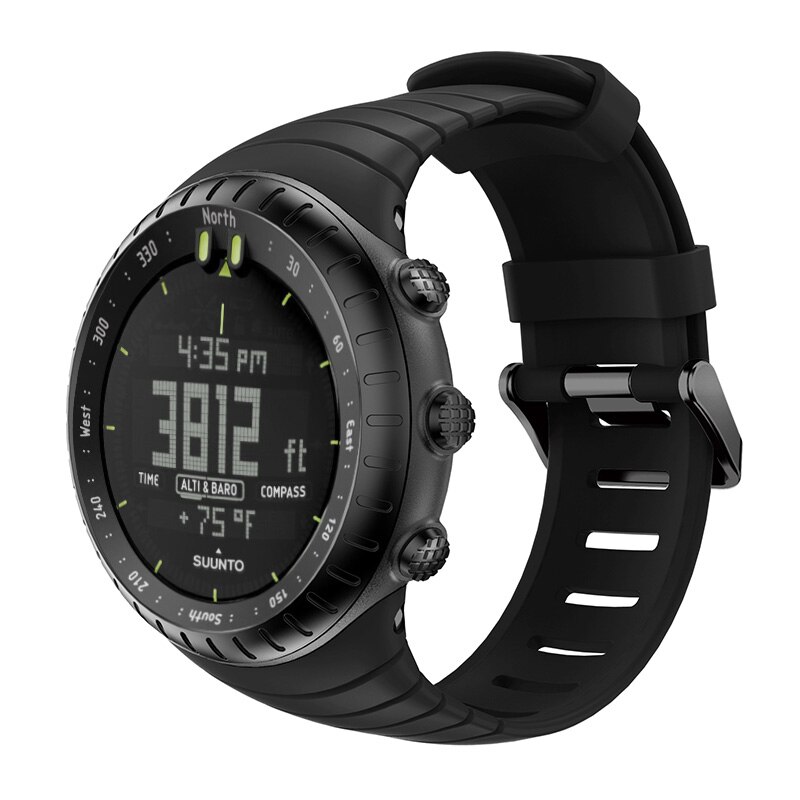 Urrem til suunto core silikone udskiftning sport urrem til suunto core armbånd klassisk armbånd håndledsbælte