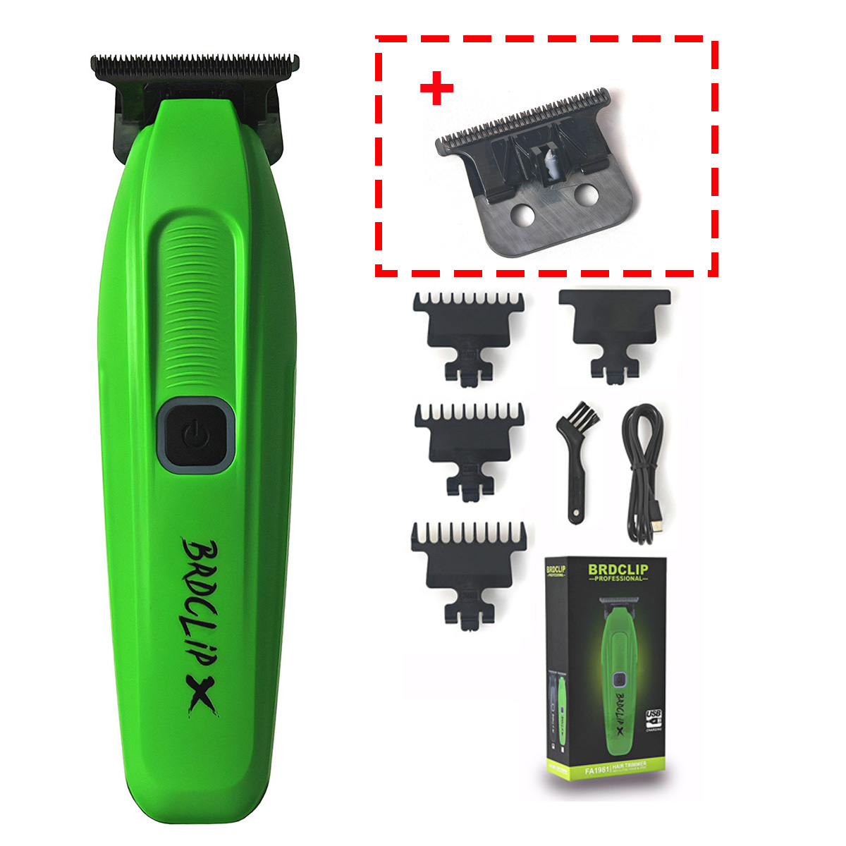 7500 RPM Professionele Tondeuse 0 Afstand DLC Blade Kapper Set 9000 RPM Scheerapparaat Haar Snijmachine Salon Elektrische tondeuse: Black