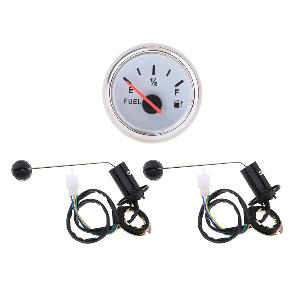 Magideal 3 x båd marine brændstof niveaumåler led + brændstofmåler niveau sensor hvid
