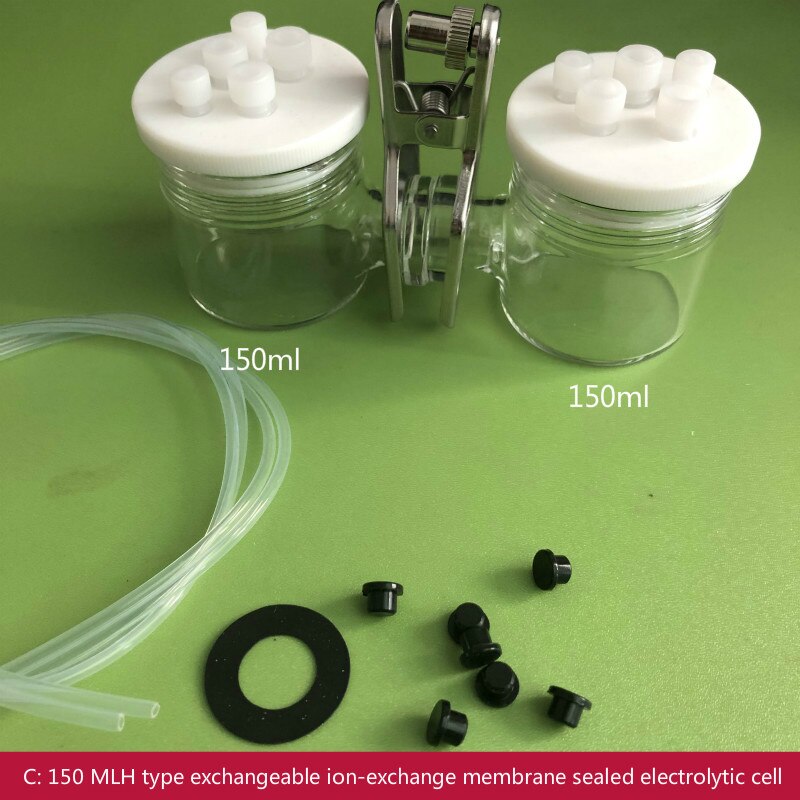 Type H sealed cell. H-type exchangeable ion-exchange membrane sealed electrolytic cell. Electrochemical matching electrode.