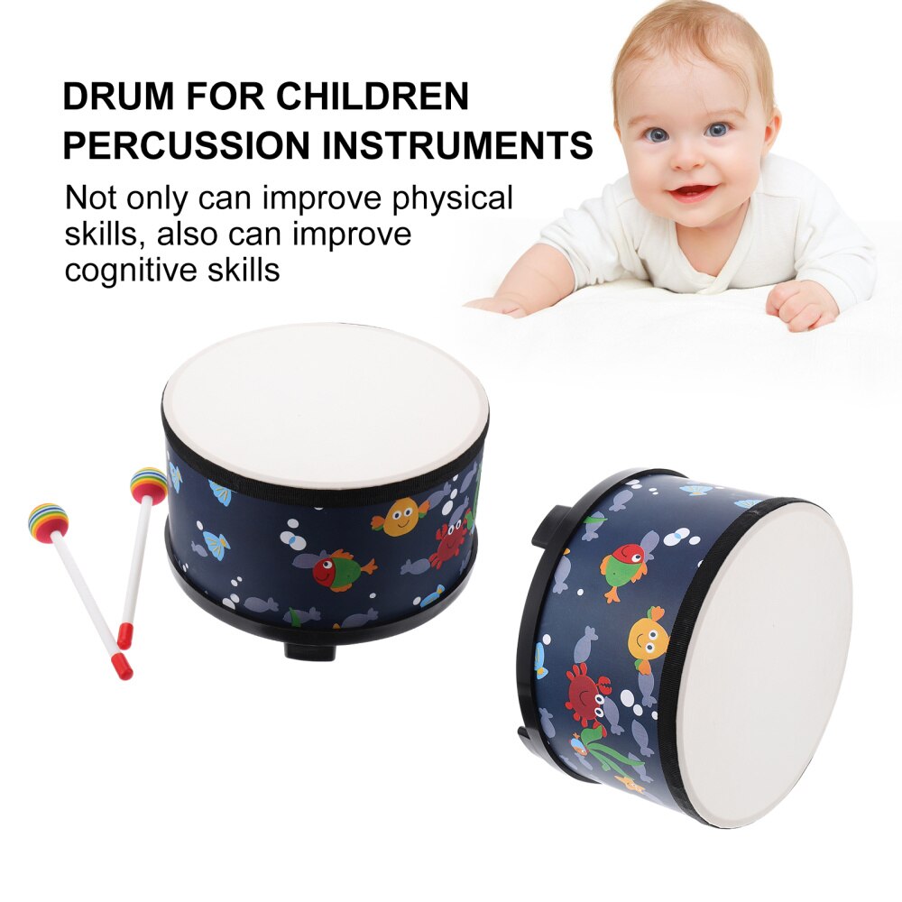 Hand Drum Percussion Wood Frame Drum Children Musical Instrument