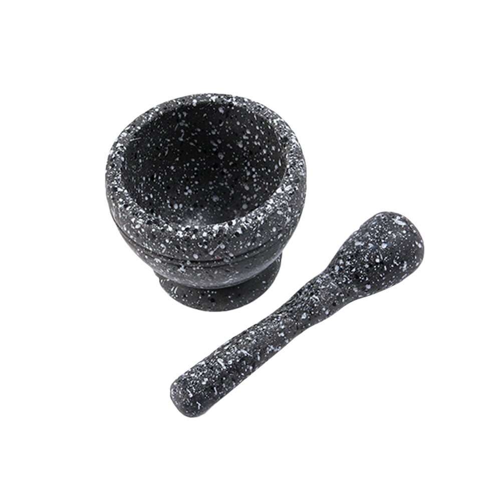 Garlic Masher Garlic Jar Garlic Bowl Mashing Medicine Jar Household Multifunctional Wood Mortar & Pestle Kitchen Gadget: Granitic Pattern
