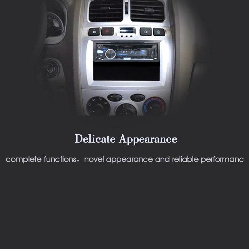 Car Radio Stereo With Remote Control BT Bluetooth Removable panel 1 DIN Audio Music FM AUX IN USB SD card CD DVD MP3 player