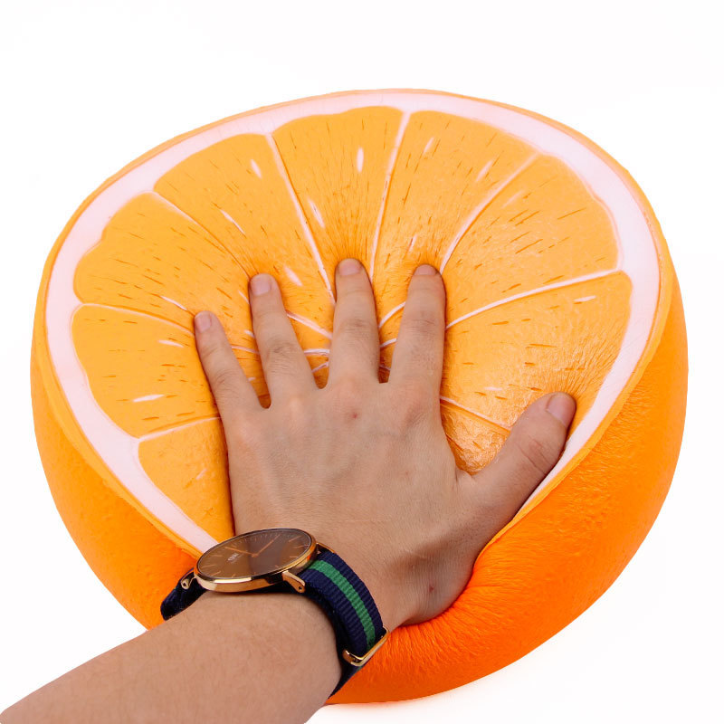 25Cm Super Giant Oranje Jumbo Squishy Langzaam Stijgende Zachte Squeeze Kawaii Squishies Speelgoed Antistress Kerst Omgord