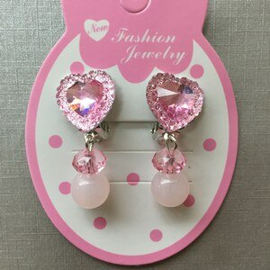 Koreaanse versie van de vrouwelijke kinderen sieraden zonder doorboord oor clip oorbellen baby prinses kristallen sieraden: CT022
