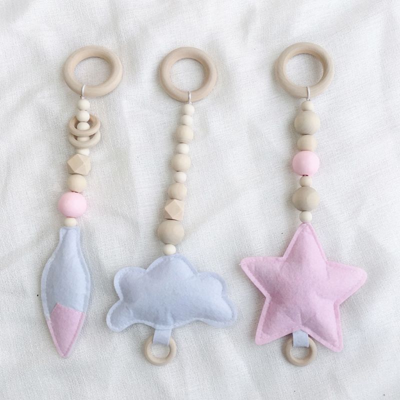 Nordic Stijl Ring-Pull Baby Gym Speelgoed Sensory Kwekerij Kinderkamer Baby Peuter Kleding Houten Frame Rack Decoratie L41D