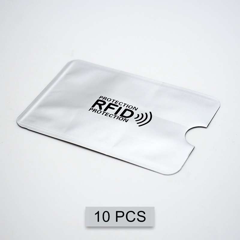 5pcs Anti Rfid Card Holder NFC Blocking Reader Lock ID Bank Card Case Protection Metal Credit Card Holder F052: 10 PCS card holder