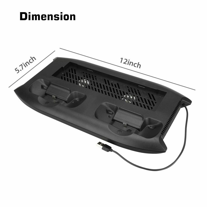 Base de disipador de calor de carga para Xbox One X, ventilador de refrigeración Dual con controlador, Base de cargador, estación de carga, cargador Vertical Stan: Default Title