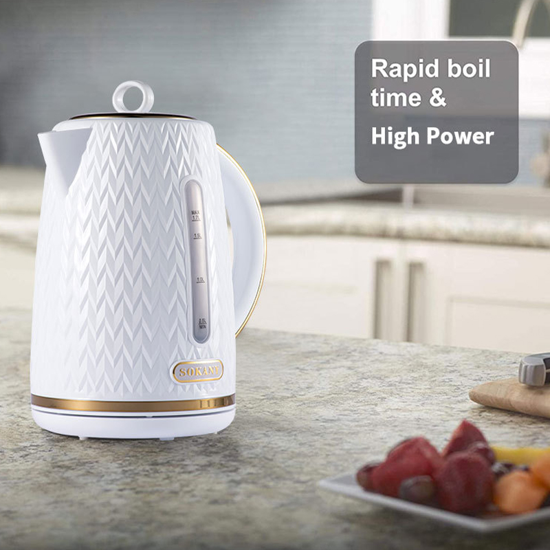 Witte Waterkoker 2000W Handheld Directe Verwarming, Snel Koken, Waterniveauvenster En Automatisch Sluiten: KR