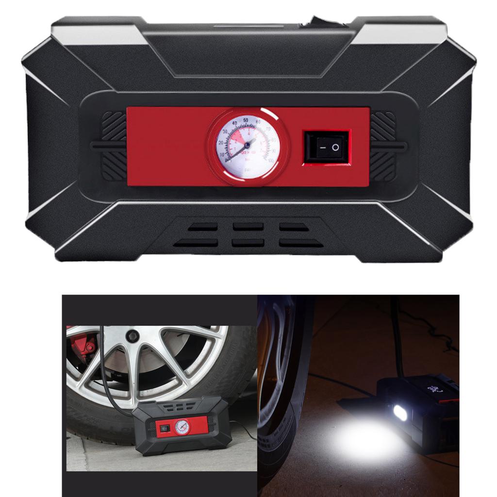 70L/Min. Bandenpomp 150PSI Autoband Pomp Air Compressor Met Meter Guague