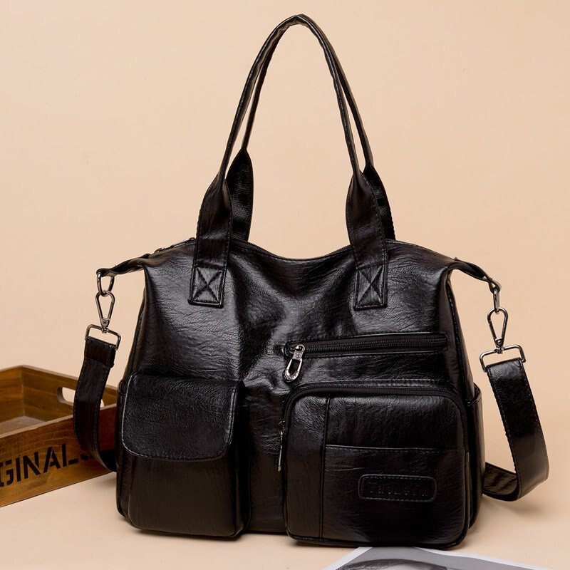 Luxe Lederen Handtassen Vrouwen Tassen Handtassen Schoudertas Grote Capaciteit Cross Body Bag Sac A Main bolso