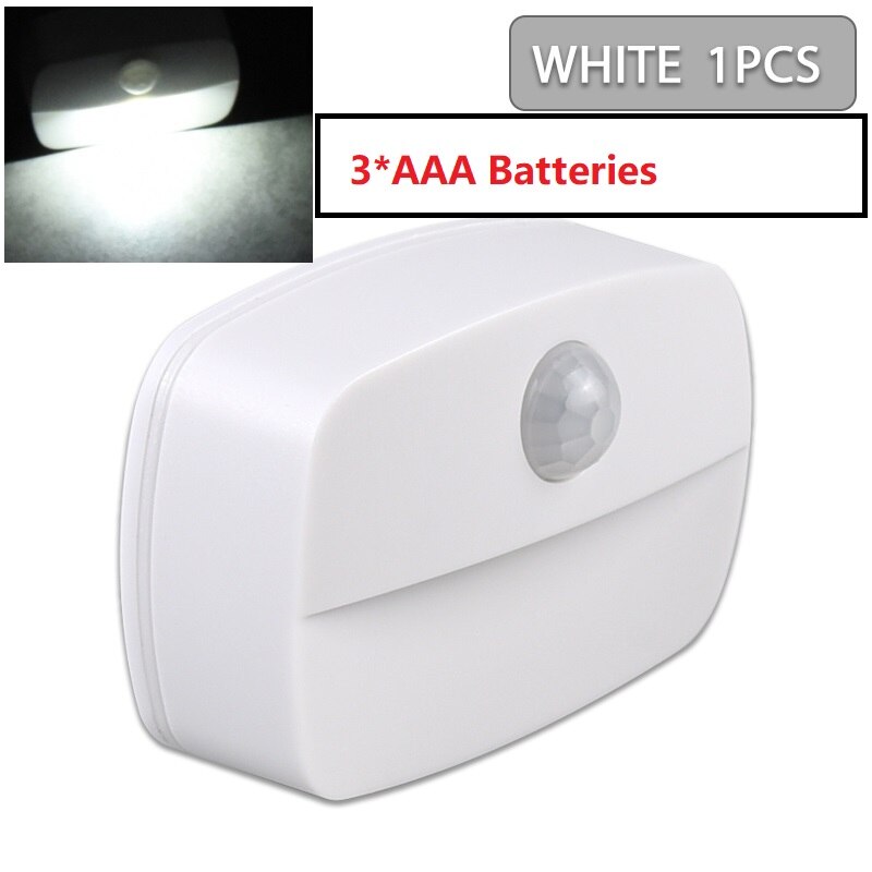 Draadloze Pir Motion Sensor Led Night Lights Hal Kast Trap Kamer Lampen Thuis Pir Technologie Maakt Het Licht Op Wanneer motion: 01