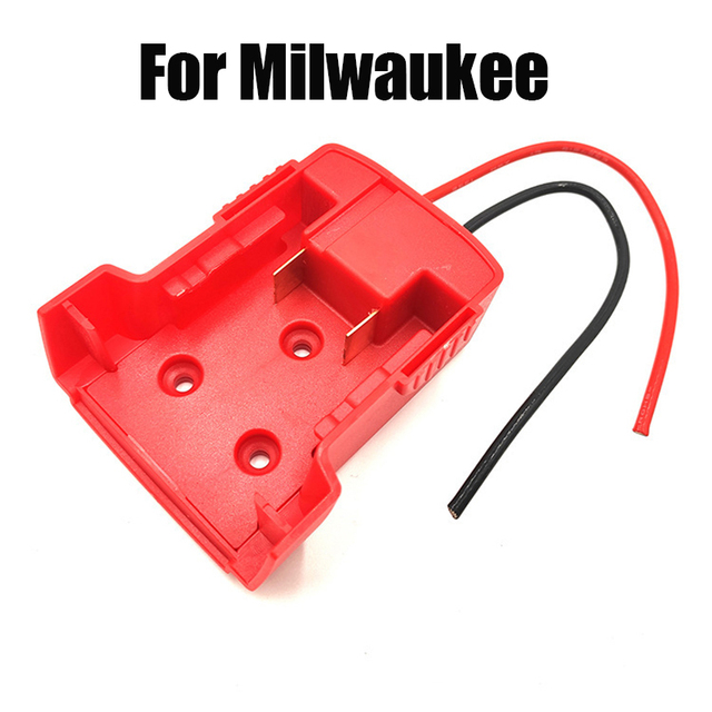 Battery Adapter for Milwaukee M18 XC18 18V Li-Ion Battery DIY Power Tool Battery Converter 12 Awg Wires Connector Conversion: Gold