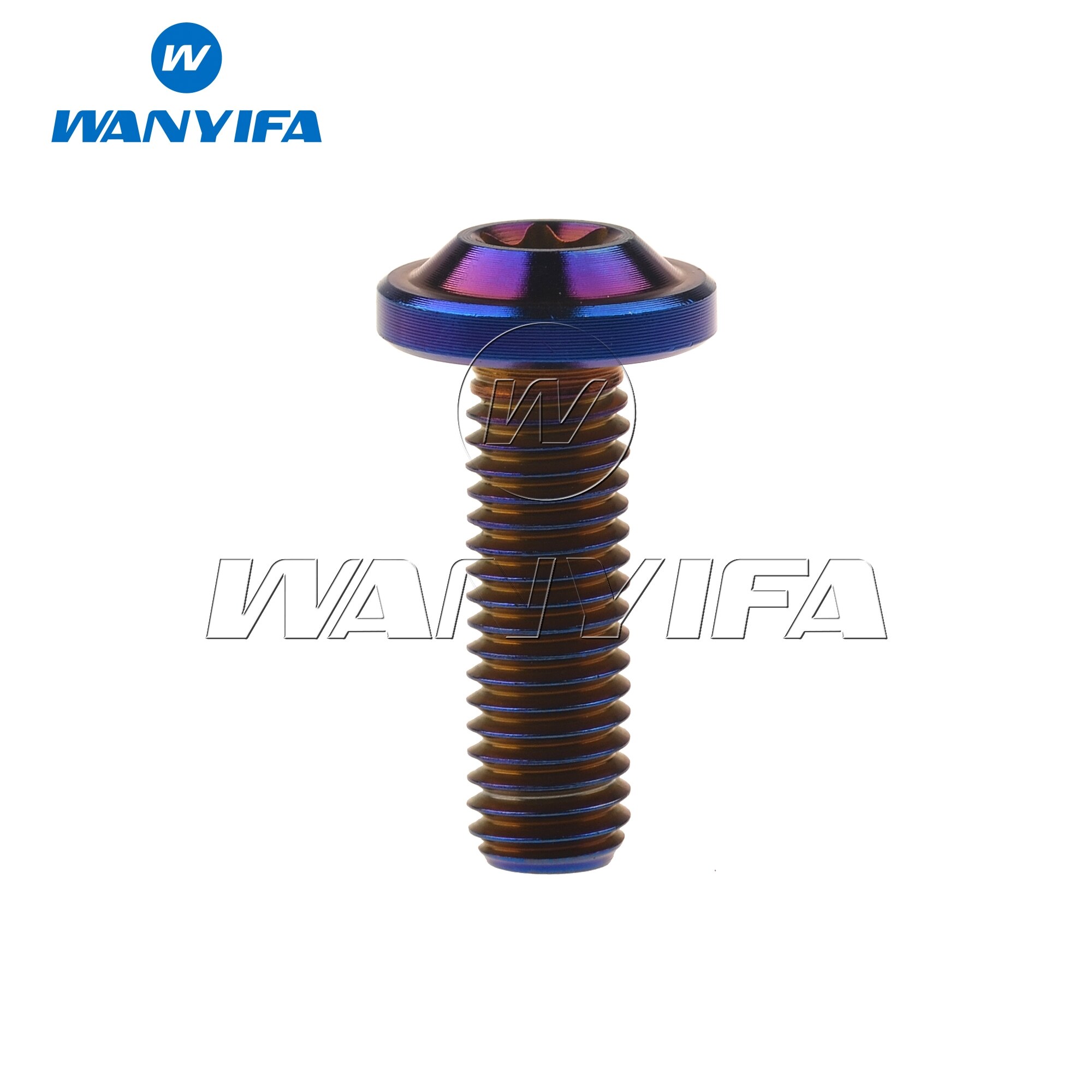 Wanyifa titanium ti bolt  m8 x 20 25 30 60 70mm torx hoved til motorcykel v bremsegafler skrue 1 stk.: M8 x 25mm blå