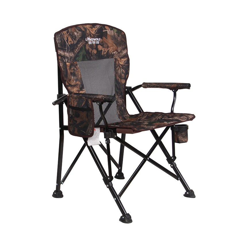 150 KG Load-bearing Outdoor Folding Leisure Chair Picnic Camping Chair Fishing Chair/stool Beach Chair Computer Chair: Camouflage