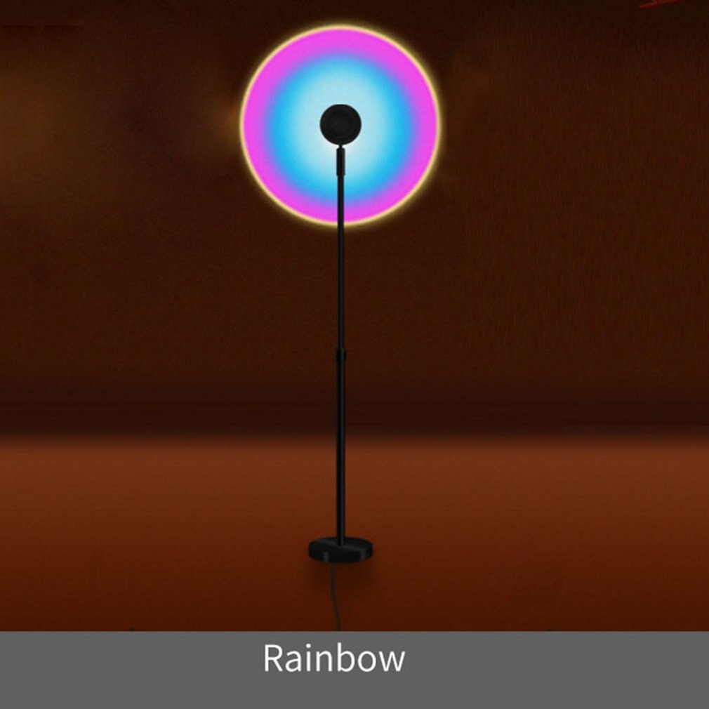 Sunset Projector Lamp Rainbow Atmosphere Led Night Light for Home Bedroom Background Wall Decor Video Photpgraphy Shooting Lamp: Rainbow
