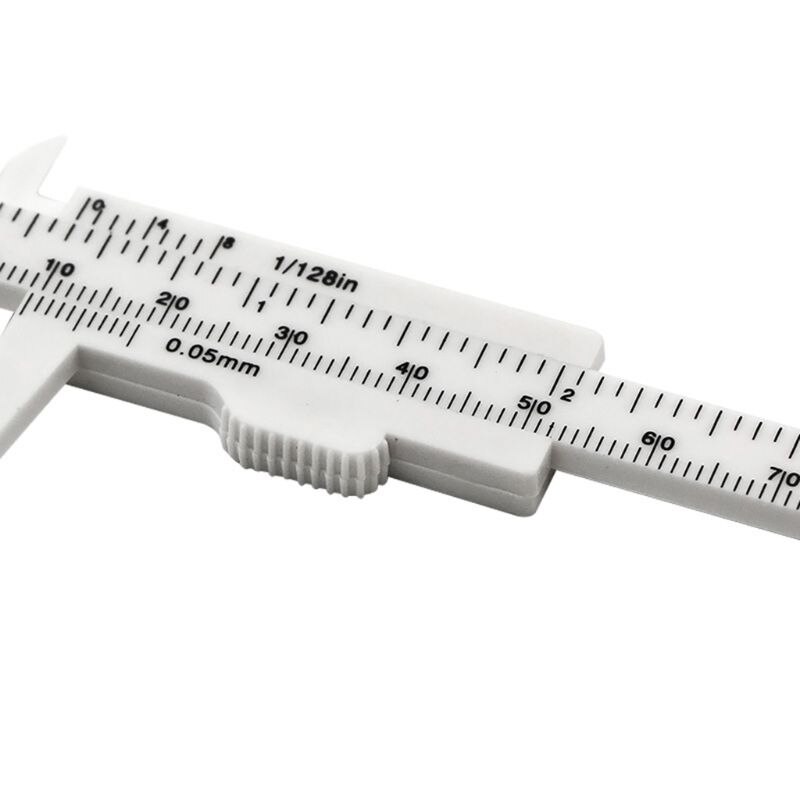 Báscula de doble regla, 2 uds., 0-80mm, regla Vernier de plástico, miniherramienta de medición para estudiantes