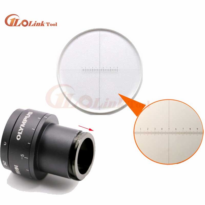 C1 - C7 Optical Glass Microscope Calibration Slides Eyepiece Reticle Ruler Microscope Stage Micrometer for Eyepieces Measurement
