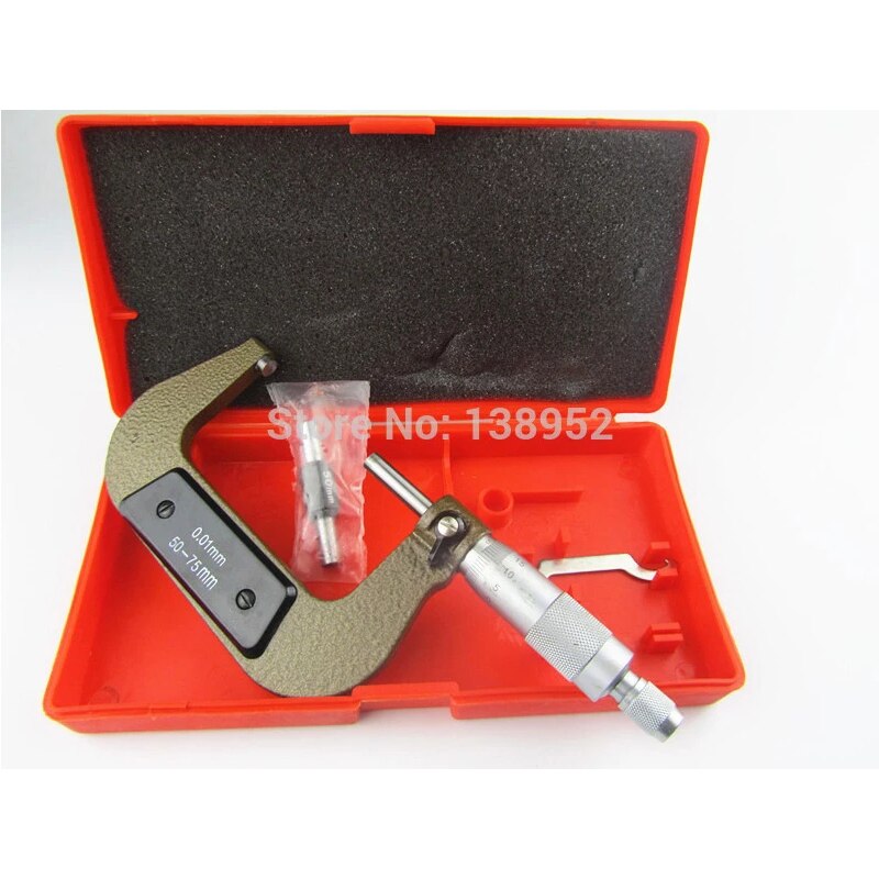 50-75mm udvendige mikrometer 0.01mm mikrometer måleværktøj