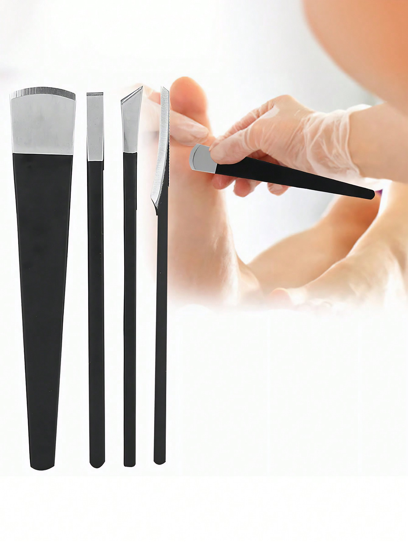 Ensemble de couteaux de pédicure, dissolvant de couteau pour ongles incarnés, rasoir pour callosités, outils professionnels pour grattoir les pieds, couteau pour l'élimination des callosités