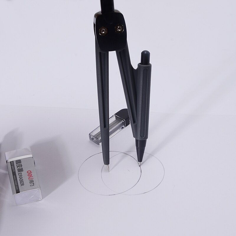 8Pcs/set Drawing Portable School Math Geometry Protractor Compass Ruler Pencil Essentials Math Study Tool Kit with Storage Box