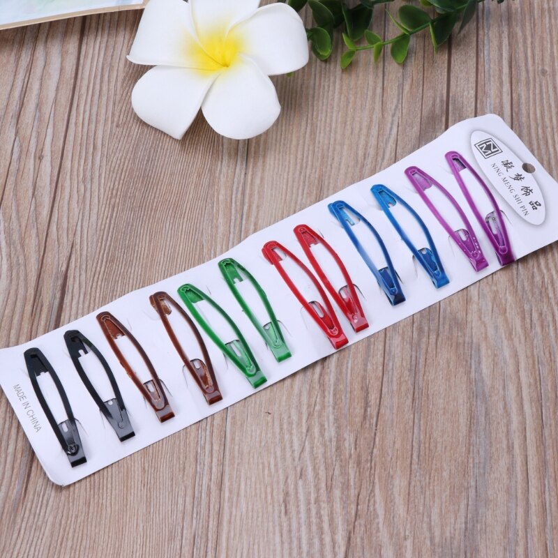 12 Stks/partij Kids Haarspeldjes Kleurrijke Metalen Haar Clips Meisjes Mooie Haarspelden Metalen Voor Kids