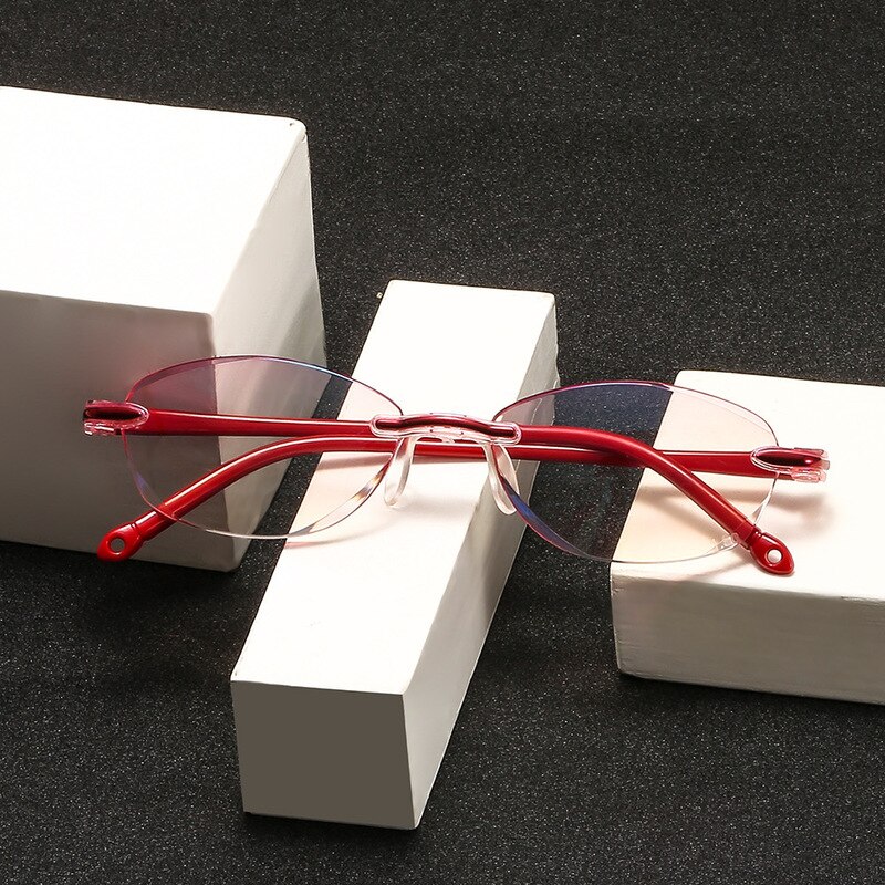 Ultralight Rimless Reading Glasses Anti Blue Light Radiation Computer Presbyopia Readers spectacleso Reader Glasses