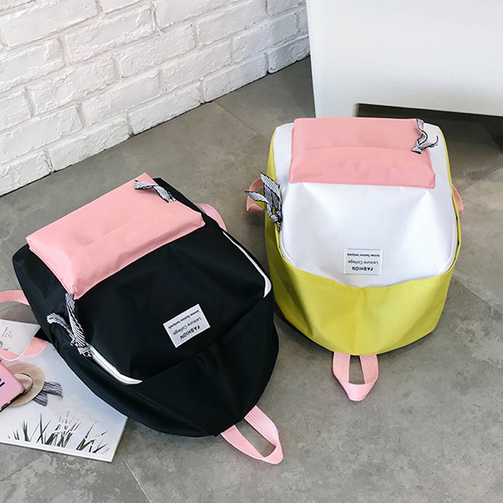 Women Canvas Backpack Travel Bookbag School Bag Laptop Rucksack Mochila for Teenage Girl