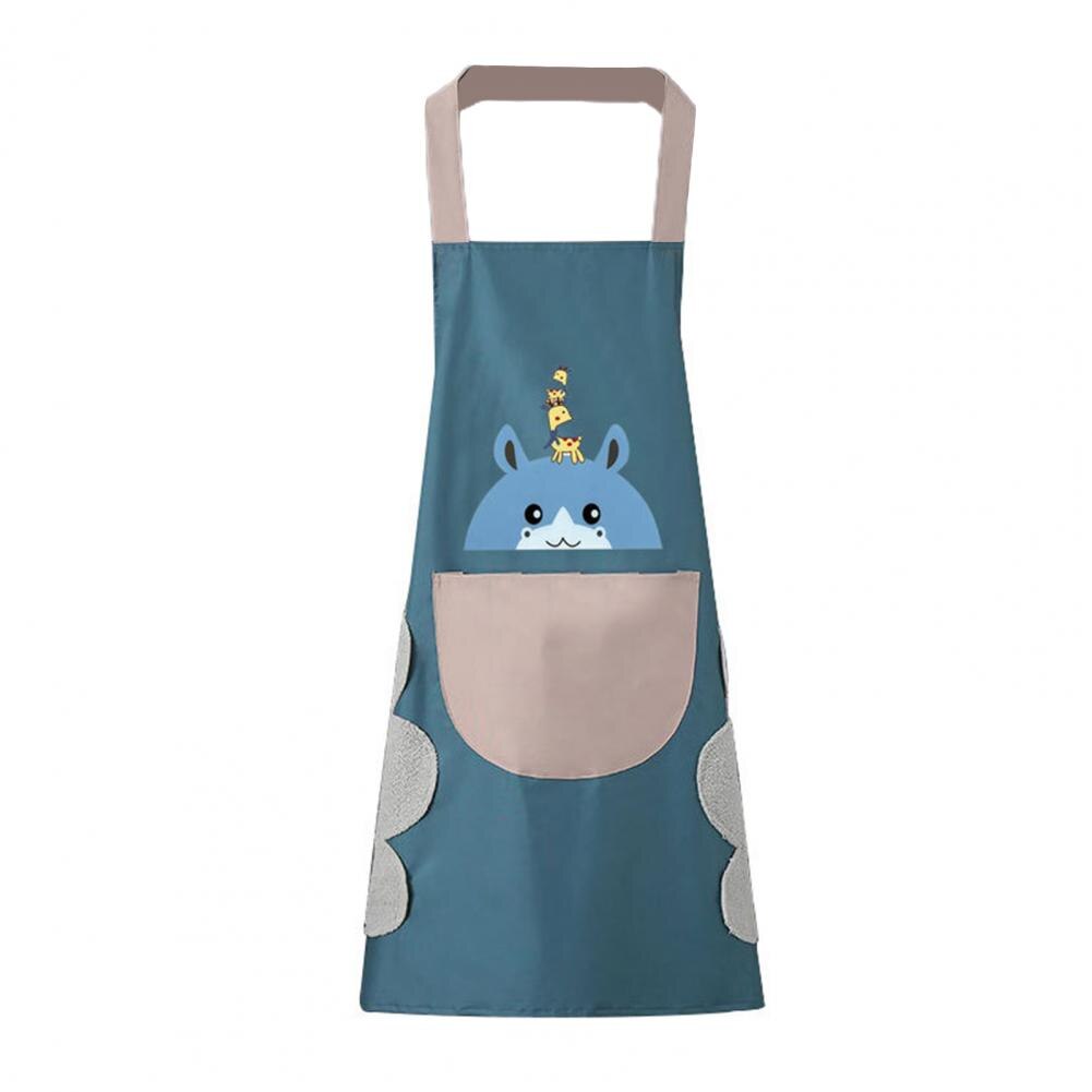 Anti-verformt Schürze mit Hand Spitze hoch Kochen Schürze Handtuch Einstellbare Schnalle Küche Schürze PVC Garten Schürze Kochen Gerät: See Blau / Bär