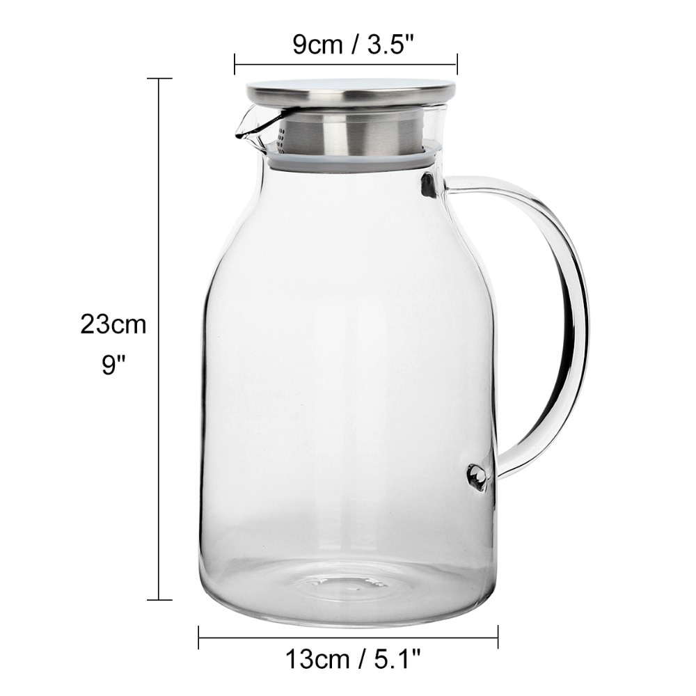 2000ml glazen waterkoker hittebestendig hoge temperatuur explosieveilig grote capaciteit transparante huishoudelijke verdikkingsketel