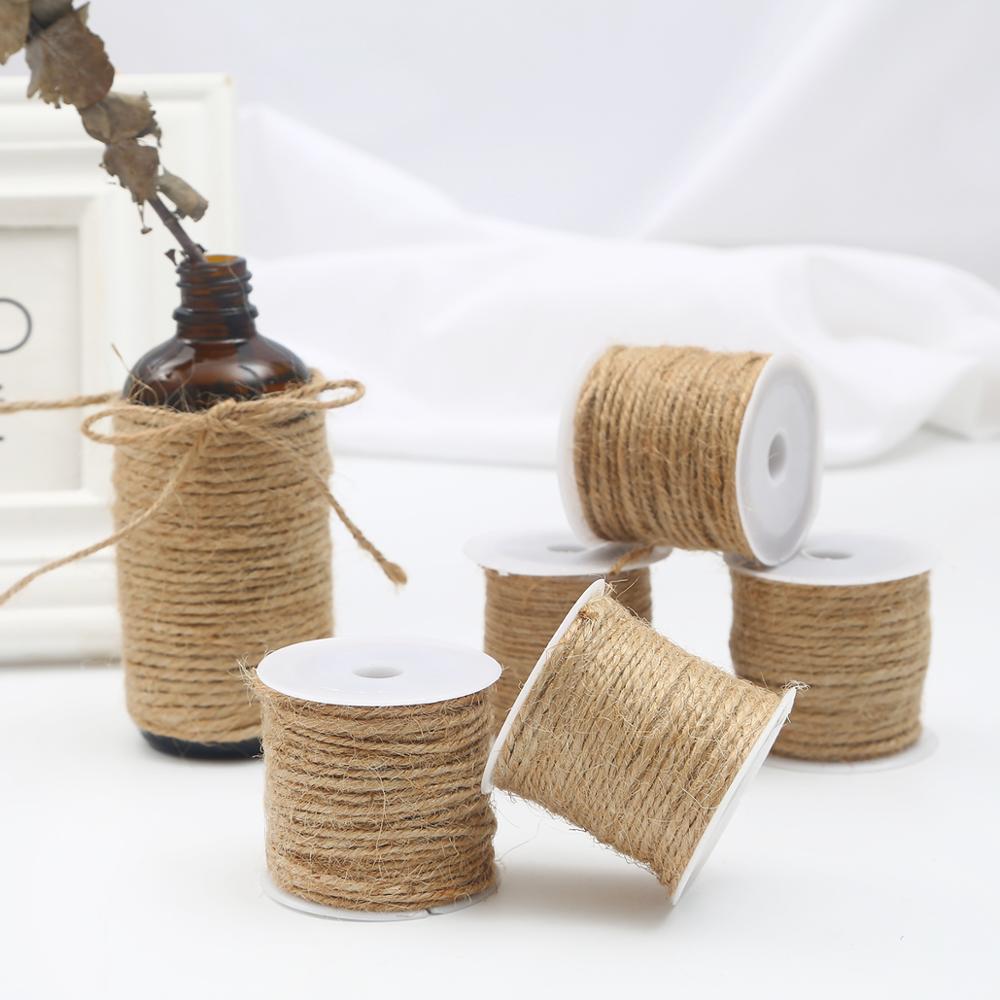 5-15M/Roll Hennep Linnen Cords Handgemaakte Hennep Touw Om Tie Jute Twijn Rope String Diy Craft decoratie