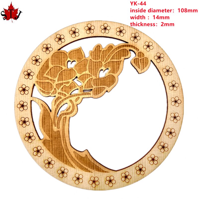 Rosette pour guitare acoustique classique, 2 pièces, cercle en bois de rose, trou de son, incrustation de décalcomanie, pièces de guitare acoustique: style 6