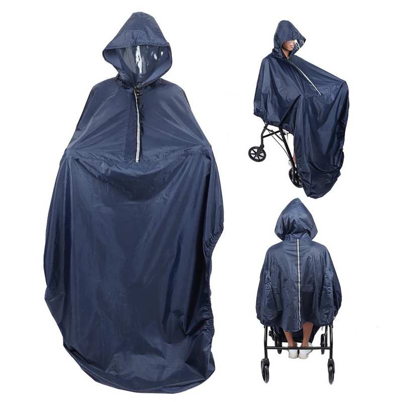 Waterdichte Poncho Voor Rolstoel Mobiliteit Oude Scooter Wind Proof Cape Regenjas Mantel Met Kap Regenkleding