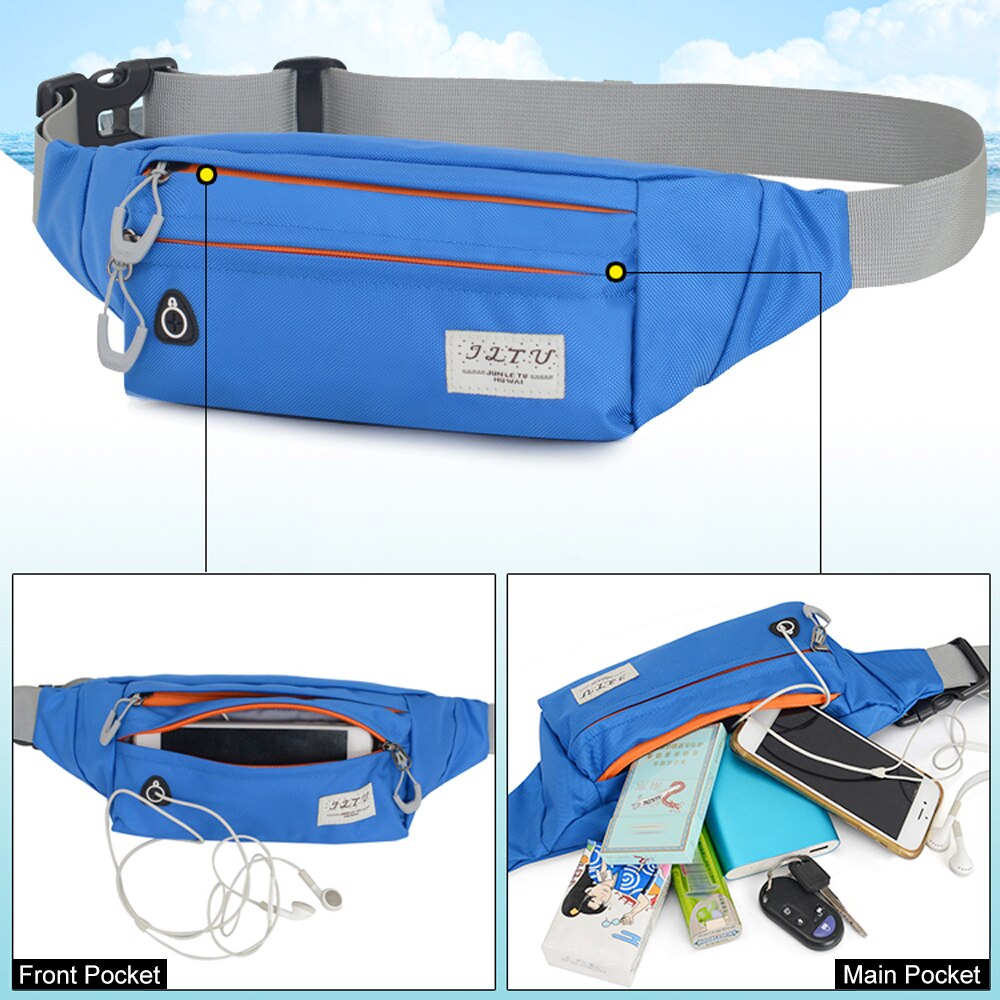 Marathon Running Belt Waist Pack Bum Bag for Men and Women Workout Fanny Pack Cell Phone Holder Bag
