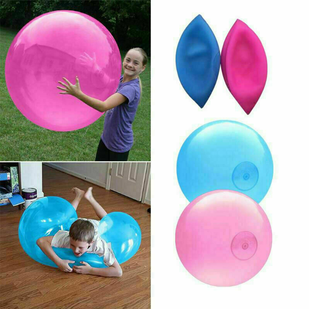 60cm 35cm Water Injection Transparent Bubble Ball Inflatable Fun Round Balloon Blow Up Balloon Kids Toy for Water Sports