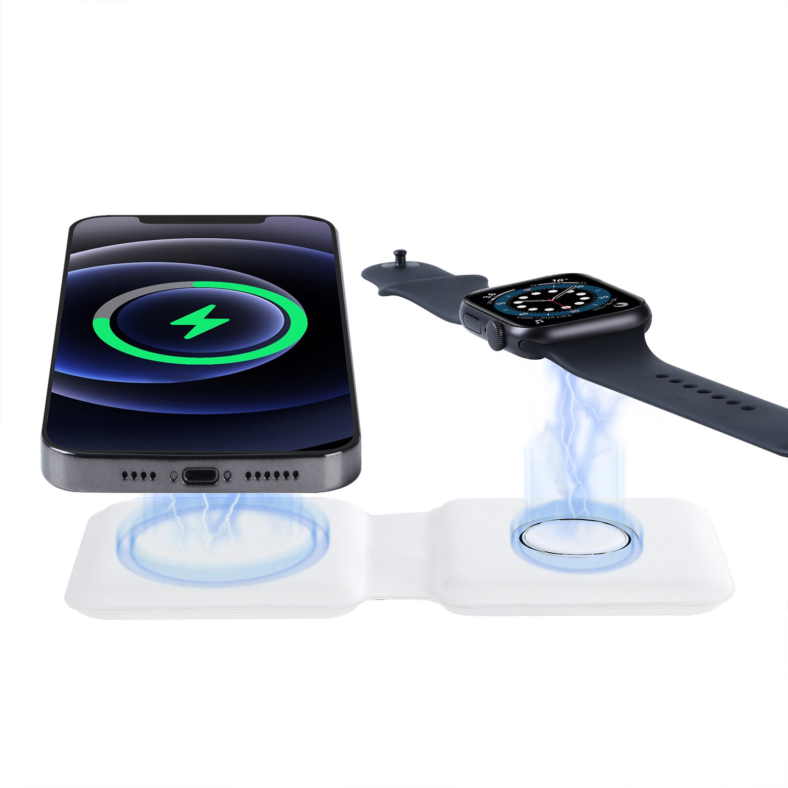 2022 kabelloses magnetisches ladepad für iphone 13, 3 12 15w pro max 4 schnellladestation für airpods 5 apple watch 2