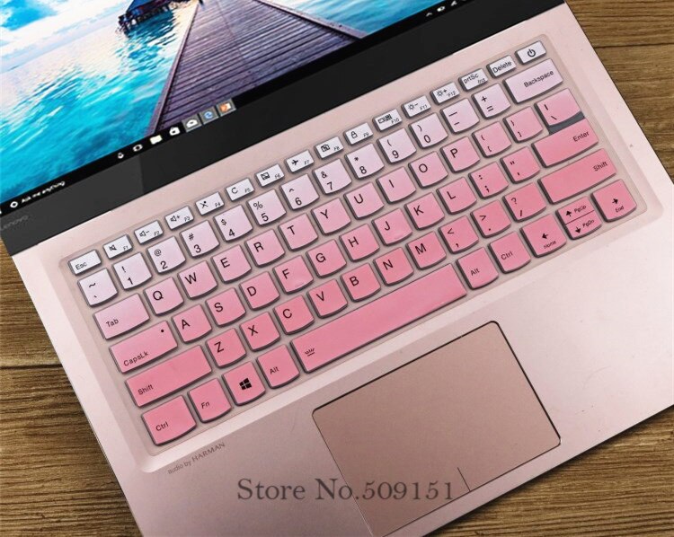 Silicone Keyboard Cover Skin Protector For Lenovo Yoga 720 13 13.3" Ideapad 720s 13 Flex5 14 15 i5 i7 320S-13IKB: GradualPink