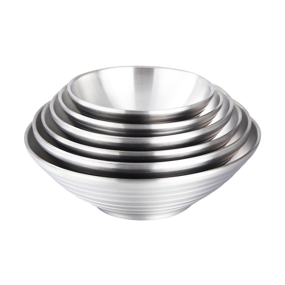 Japanse Dubbele Warmte Isolatie Koude Noedels 201/304 Roestvrij Staal Restaurant Soep Ramen Kom