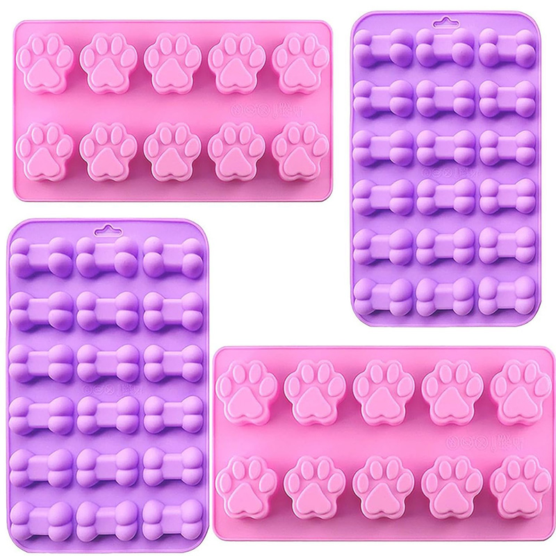 Formy silikonowe Silikonowe foremki do pieczenia czekoladowych cukierków Jelly Ice Cube Tray Dog Treats