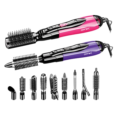 10in1 Pro styler à air sèche-cheveux coup redressant sèche-cheveux brosse fer à friser avec buses peigne rouleau style 220-240V
