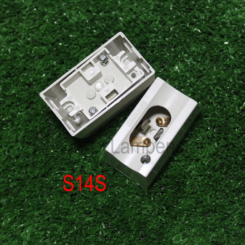 Ac85-250v 4a s14d lampor  s14s hållare ljus sockel bas spegel vägglampa för anslutning av  s14 led lampor