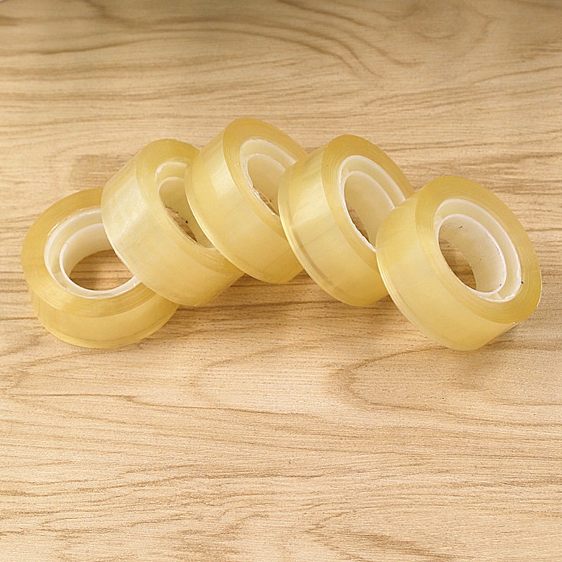 1.8Cm * 20M Transparant Geel Tape Transparante Tape Briefpapier Tape Tape Mini Kantoor Verpakking V1S6