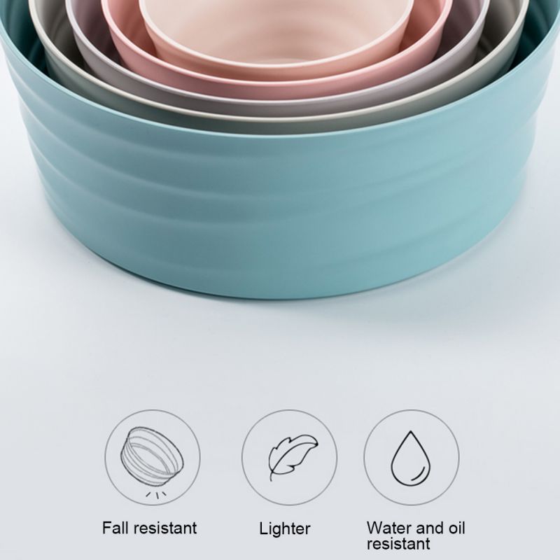 Fruit Vegetables Salad Bowl Five Piece Set Terrace Overlapping Kitchen Accessories`