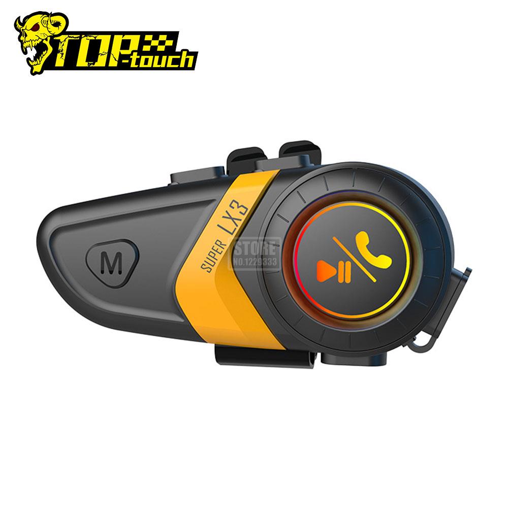 2022 Motorhelm Intercom Waterdichte Draadloze Bluetooth 5.0 Headset Intercom Interphone Motor Comunicador Moto: LX3 Intercom-1