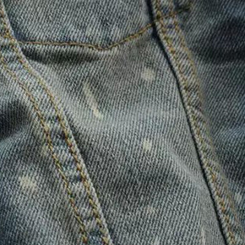 Chaqueta vaquera de motocicleta para hombre, ropa de tendencia coreana, clásica, Vintage, azul, con solapa de un solo pecho, otoño,