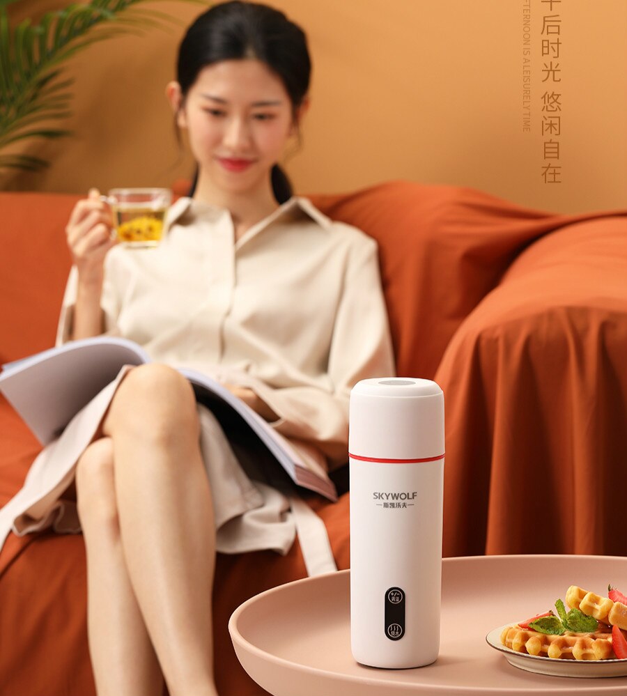 Smart Elektrische Warm Water Cup Kleine Verwarming Draagbare Reizen Waterfles Smart Warmte Behoud Geïntegreerde Gezondheid Cup