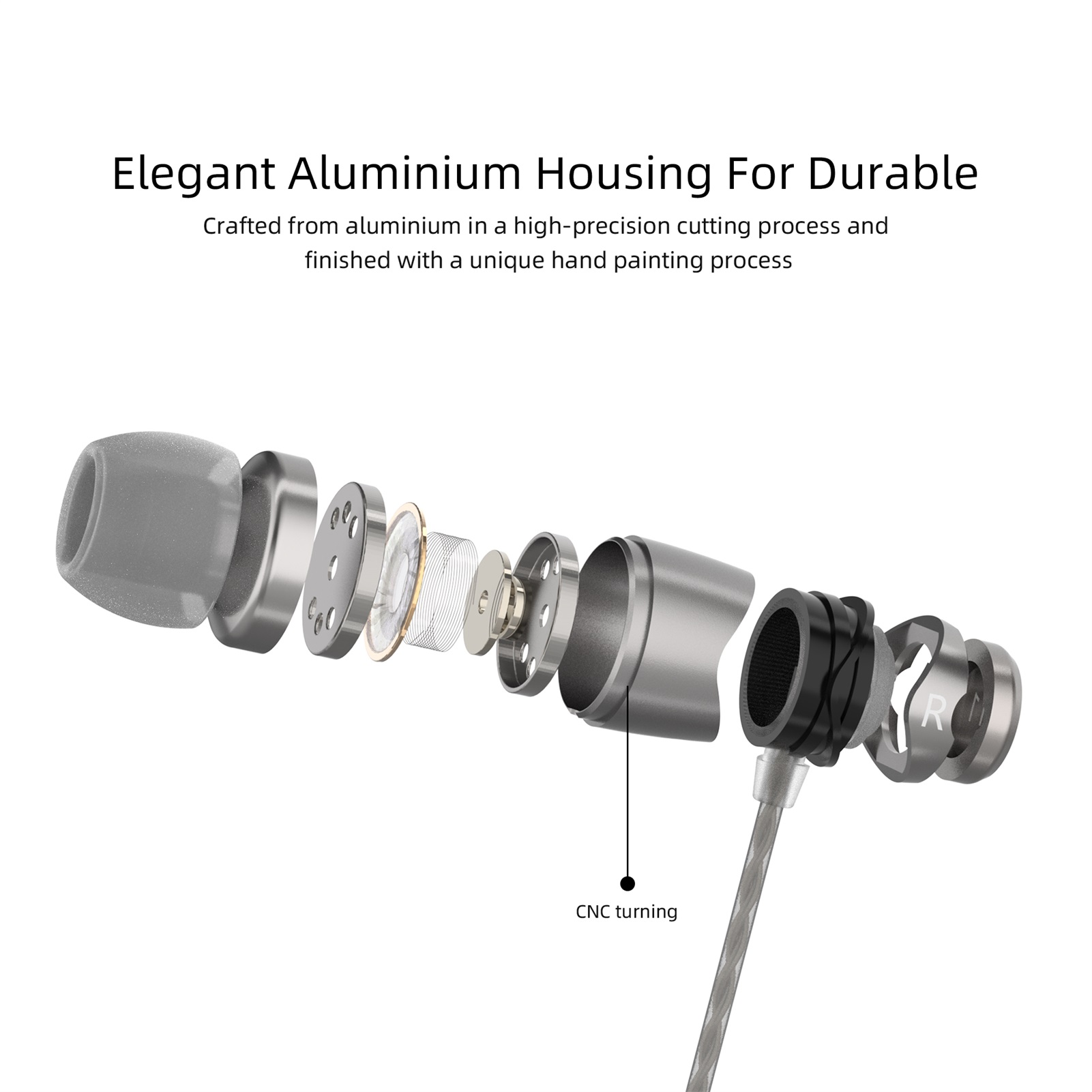 Original soundmagic  e11c 3.5mm in-ear-hörlurar med mikrofon, djup bas, musik, sport, headset, hifi, stereo, brusisolering