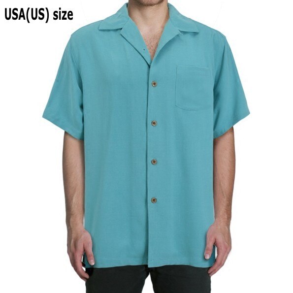 Vier kleuren zijden overhemden heren effen korte mouwen plus size herenoverhemd casual enkele zak zwart blauw grijs groen grote pasvorm 85-130kg