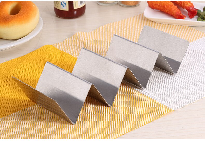 Taco holder stand pancake holder: 4 Grid 27x10x5.5cm