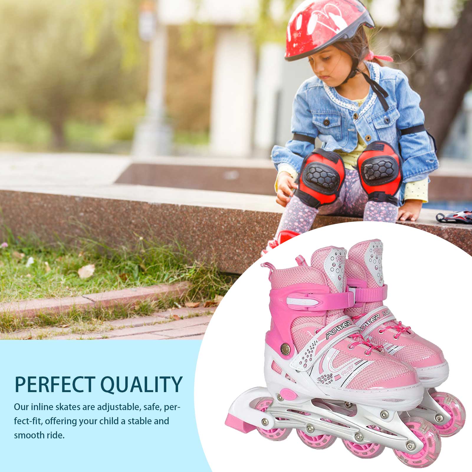 Inline Skates Slalom Kids Roller Skating Shoes Sliding Free Skate Patins With Light Up Wheels Adjustable 3 Size